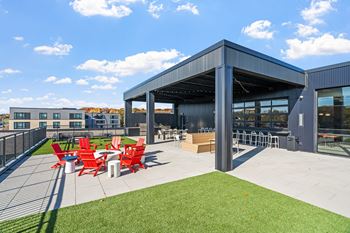 Outdoor kitchen with grills